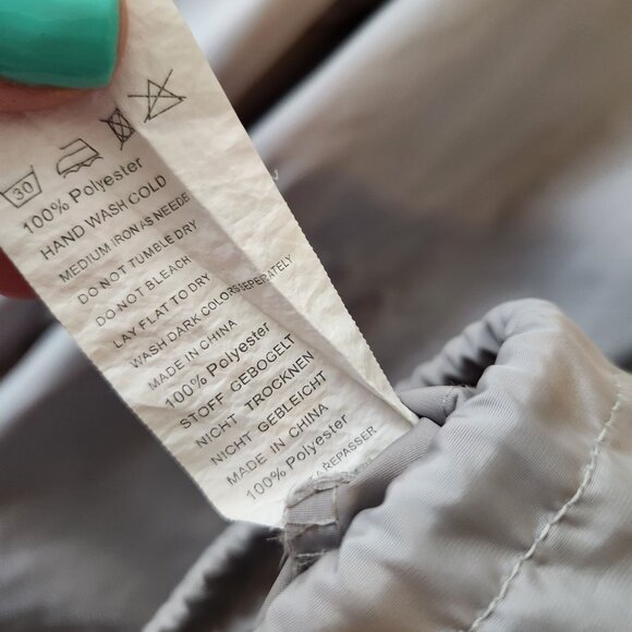 Hount Gray Hooded Lightweight Jacket With Drawstring & Zipper Closure EUC Sz XL - Picture 8 of 9